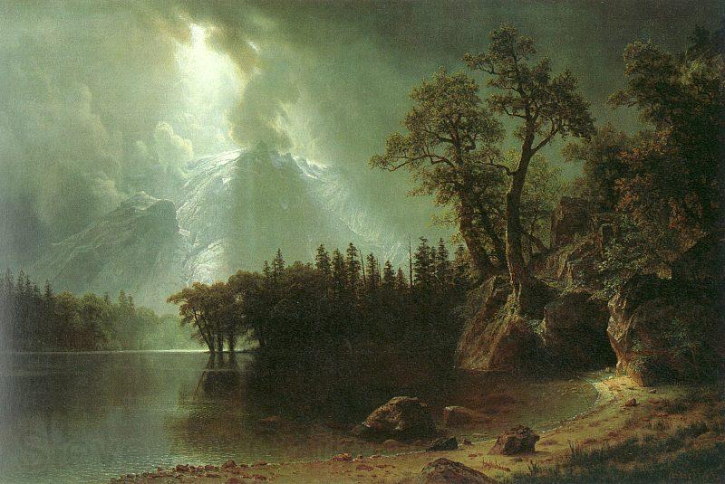 Albert Bierstadt Passing Storm over the Sierra Nevada Spain oil painting art